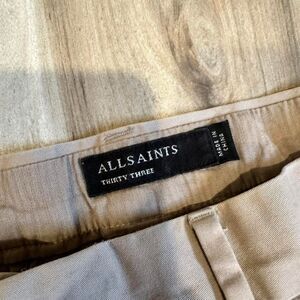 Allsaints Men's Tan and Cream Trousers
